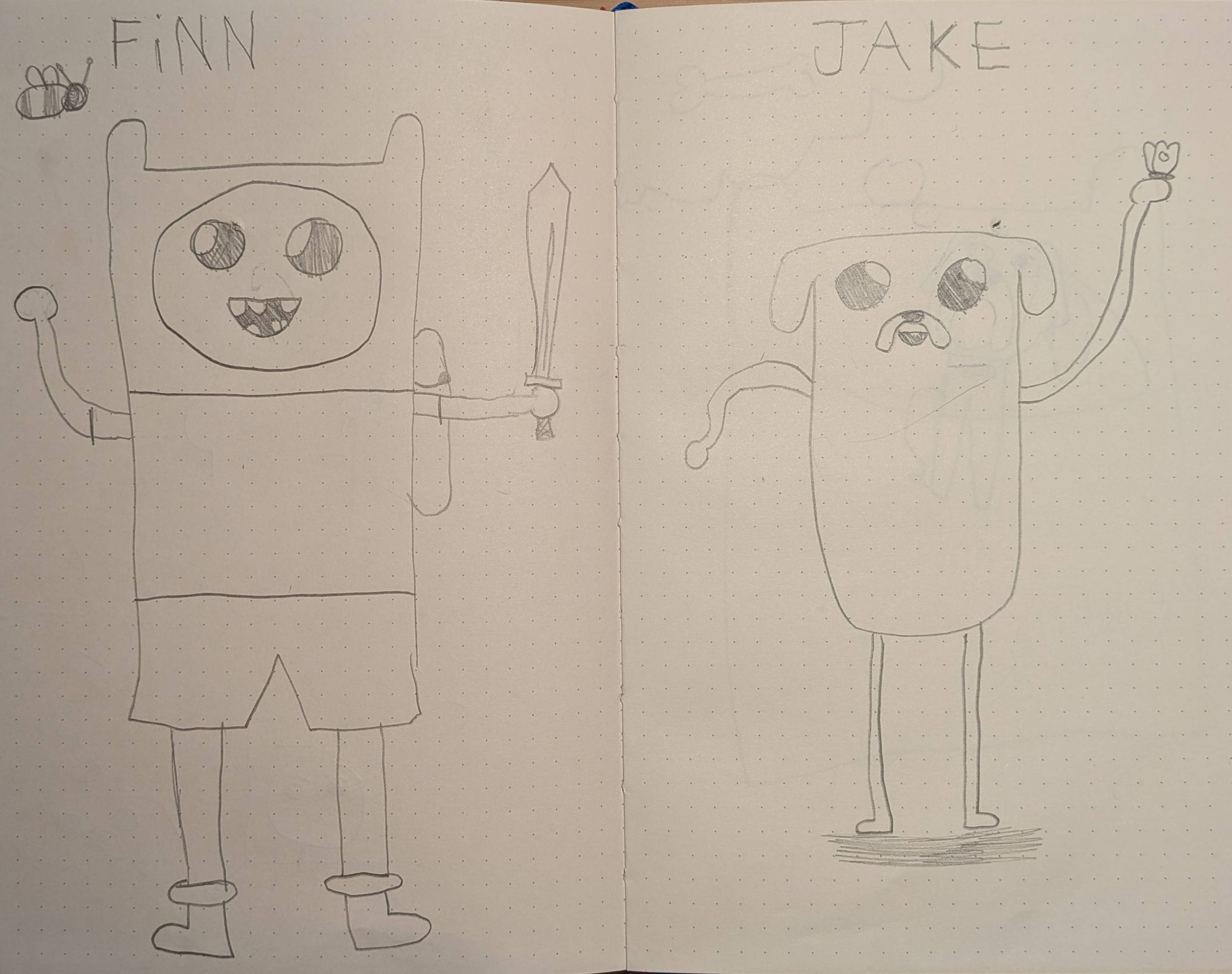 Dibujo de Finn y Jake de Hora de Aventuras por Rimma